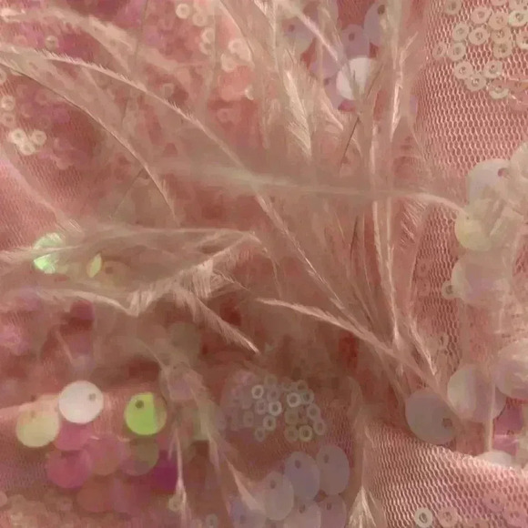 NWT ENDLESS ROSE BEADED FEATHER CROP TOP - Picture 4 of 6